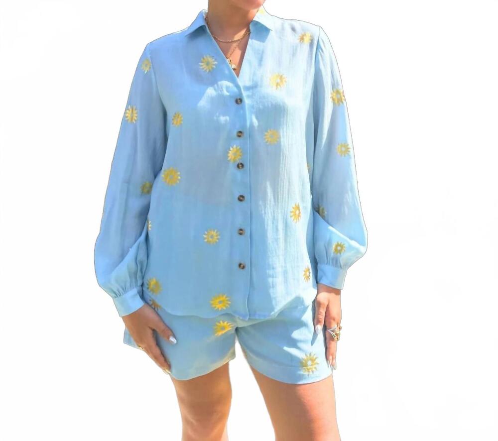 NEW NEVER FULLY DRESSED sun miley shirt in ice blue